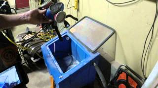 How to etch glass with a sand blasting cabinet [upl. by Dorthea654]