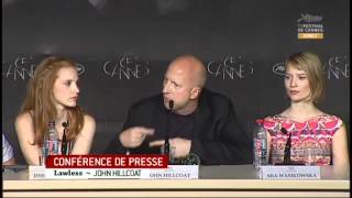 Lawless Full Press Conference  Cannes Film Festival 2012 Hardy Chastain and Pearce [upl. by Dacie]