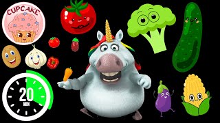 Funky Veggies Baby Sensory Cute Vegetables Dance [upl. by Sankey54]