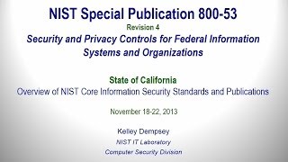 2013 NIST Training Pt 4 SP 80053  Hosted by the California Information Security Office [upl. by Mccallion]