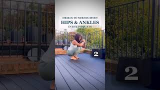 Strengthen your hips amp ankles for your deep squat yogadrills mobility squat hips [upl. by Nywroc414]