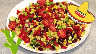 Dieser bunte mexikanische Avocado Kidneybohnen Salat zum Grillen ist genial Einfaches Salatrezept [upl. by Arretal876]