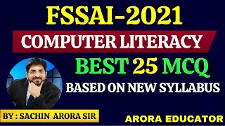 FSSAI Computer Classes  FSSAI Recruitment 2021  FSSAI Computer Literacy 25 MCQ  FSSAI Classes [upl. by Lacym]