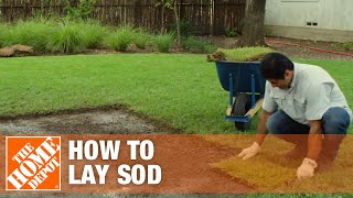 Laying Sod amp How to Prepare Soil For Sod  The Home Depot [upl. by Anwahsar478]