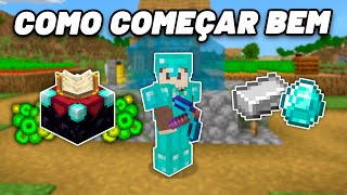 COMO COMEÇAR BEM no MINECRAFT [upl. by Olnton]