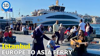 Istanbul  Ferry Ride From Europe to Asia  Eminonu to Kadikoy [upl. by Uphemia]