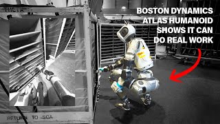 Boston Dynamics demonstrates Atlas humanoid at work [upl. by Inessa655]