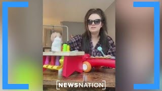 Mom goes viral remixing songs using baby toys  Morning in America [upl. by Yerkovich]