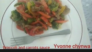 How to cook broccolibeaf and carrots sauce from the scratchthis taste so good my people [upl. by Hadley]