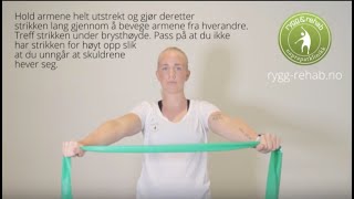 SKULDER Styrkeøvelse for nakke og skuldre med strikk [upl. by Arhsub]