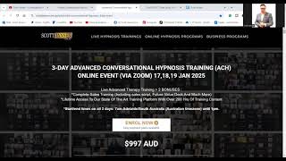 Advanced Conversational Hypnosis Program amp Sales Training Jan 2025 [upl. by Assadah48]