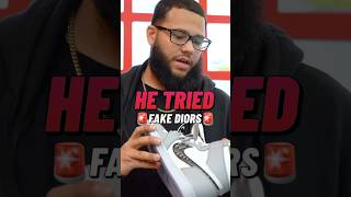 HE TRIED SELLING FAKE DIORS  sneakerhead shoecollector sneakers kickclusive shortsviral [upl. by Krissy]