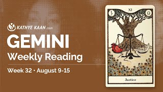 GEMINI  Weekly Reading August 0915 💫 Tarot Horoscope By Kathye Kaan [upl. by Aicelaf]