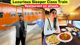 Luxurious Sleeper Train mein Lunch  Restaurant on Wheels  Heritage Train 🚂 [upl. by Nwahsit]