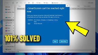 SmartScreen cant be reached right now  at the moment in Windows 1110  How To Disable smartscreen [upl. by Nohsram171]