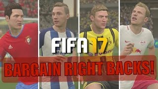 TOP 20 BARGAIN RIGHT BACKS  FIFA 17 Career Mode [upl. by Murdocca43]