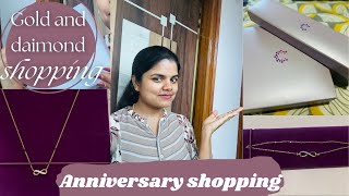 Jewellery shopping for Anniversary  Gold and Daimond Shopping HarshithaAmarVlogs shopping [upl. by Herates629]