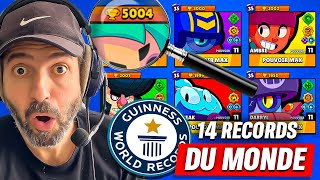 14 NOUVEAUX RECORD du MONDE sur Brawl Stars 🔥🥇🌏 [upl. by Leavy]