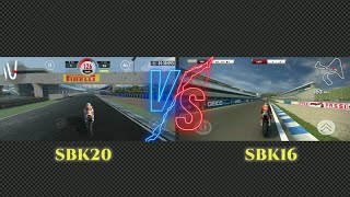 SBK20 VS SBK16  COMPARISON SBK OFFICIAL MOBILE GAME [upl. by Rog732]