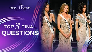 72nd MISS UNIVERSE  Top 3 Final Questions  Miss Universe [upl. by Paderna]