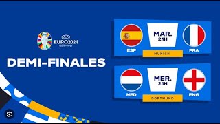 Euro 2024 Demi Finale  Match Espagne France amp Match PaysBas Angleterre 2024  Football [upl. by Chemush]