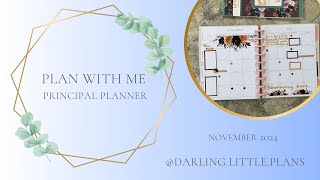 November Principal Planner Monthly Spread Plan with Me [upl. by Boffa534]