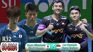 Leo Rolly CarnandoBagas Maulana vs Kenya Mitsuhashi Hiroki Okamura II R32 China Open 2024 [upl. by Auj]