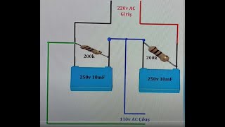 220v to 110v çevirici yaptık [upl. by Michey36]