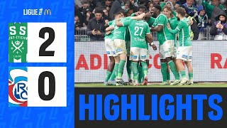 SaintÉtienne se RELANCE contre Strasbourg  10ème journée  Ligue 1 McDonalds 2425 [upl. by Ahseryt]