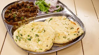 Kulche Recipe  Road Side Chole Kulcha Bread  Made in Tawa  CookingShooking [upl. by Eisoj]