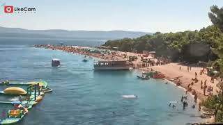 Bol na Braču  plaža Zlatni rat ljeto 2024 Live Cam Croatia [upl. by Animsay]