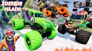 Monster Jam INSANE Zombie Island Adventure 7  Racing Freestyle and High Speed Jumps [upl. by Nosnehpets326]