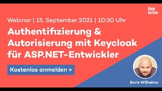 Authentifizierung amp Autorisierung mit Keycloak für ASPNETEntwickler Webinar vom 150921 [upl. by Short424]