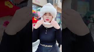 A white cotton hat will be adorable and keep you warm in cold weather shortvideo viralvideo [upl. by Aicetal]