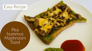 Hummus Mushroom Toast  Mushroom Toast  Unique Breakfast Recipes  shorts youtubeshorts [upl. by Barbra]