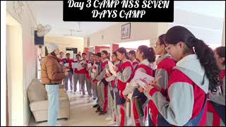 NSS CAMP DAY 3 IN CARMEL CONVENT SCHOOL CHANDIGARH 23122023 [upl. by Prisca]