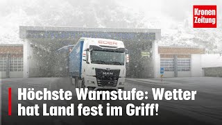 Höchste Warnstufe Wetter hat Land fest im Griff  kronetv NEWS [upl. by Rhodie504]