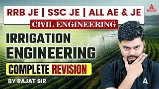 RRB JE  SSC JE  All AE amp JE  Irrigation Engineering Complete Revision  Civil Engineering [upl. by Iviv]