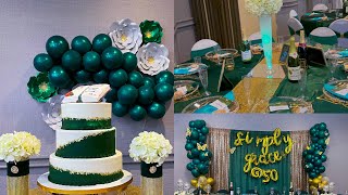 EMERALD GREEN AND GOLD 50TH BIRTHDAY PARTY [upl. by Meurer]