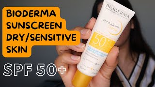 Bioderma Sensitive Dry Skin SPF 50 Review and Application  Bioderma Photoderm Creme Sunscreen [upl. by Leventis635]