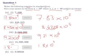 GCSE 91 MATHS STANDARD FORM IN JUST 186 SECONDS FOUNDATION TIER AND HIGHER TIER OCR AQA PEARSON [upl. by Grunenwald]