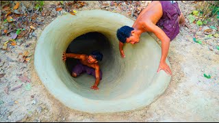 Building Water Slide Park into Underground secret Temple House In 95Days [upl. by Alberta]