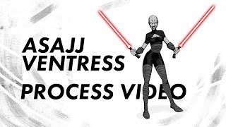 Asajj Ventress Process Video [upl. by Nosyd]