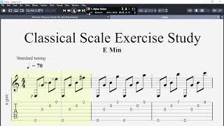 Classical Scale Exercise Study In E Minor Beginner [upl. by Borgeson228]