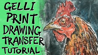 Gelli printing  drawing transfer tips [upl. by Dust]