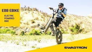 Swagtron EB8 Folding Fat Tire AllTerrain eBike ON LOCATION  Aliso Woods [upl. by Elacsap]