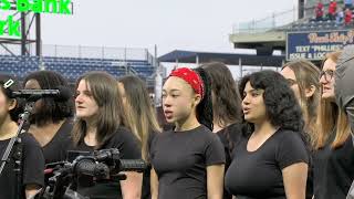 Voices of Ursinus performing quotThe National Anthemquot at Philadelphia Phillies [upl. by Feigin]