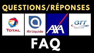 QUESTIONS  RÉPONSES Total Air Liquide AXA GTT Opportunités en BOURSE [upl. by Sinaj]