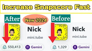 How to Increase Snapchat Score Fast in 2024 New SuperFast [upl. by Galanti111]