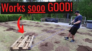 Step by Step Leveling with EASY tools and Reseeding entire lawn [upl. by Bruning]